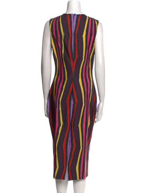Jonathan Cohen Striped Midi Length Dress