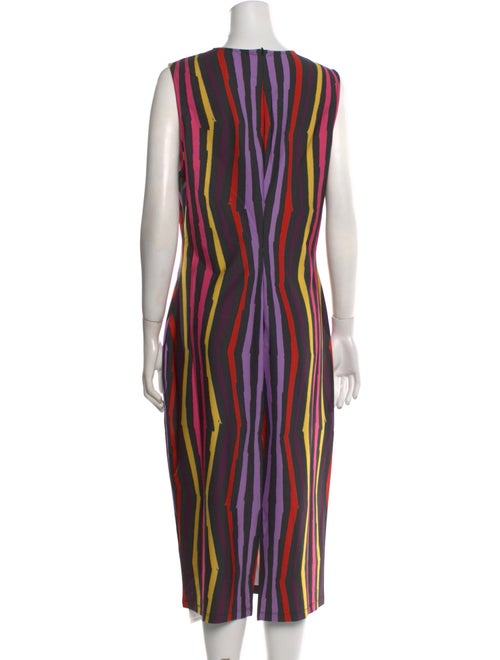 Jonathan Cohen Striped Midi Length Dress