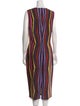 Jonathan Cohen Striped Midi Length Dress