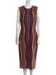 Jonathan Cohen Striped Midi Length Dress