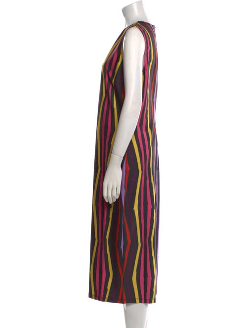 Jonathan Cohen Striped Midi Length Dress