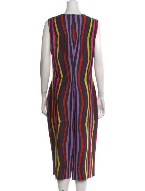 Jonathan Cohen Striped Midi Length Dress