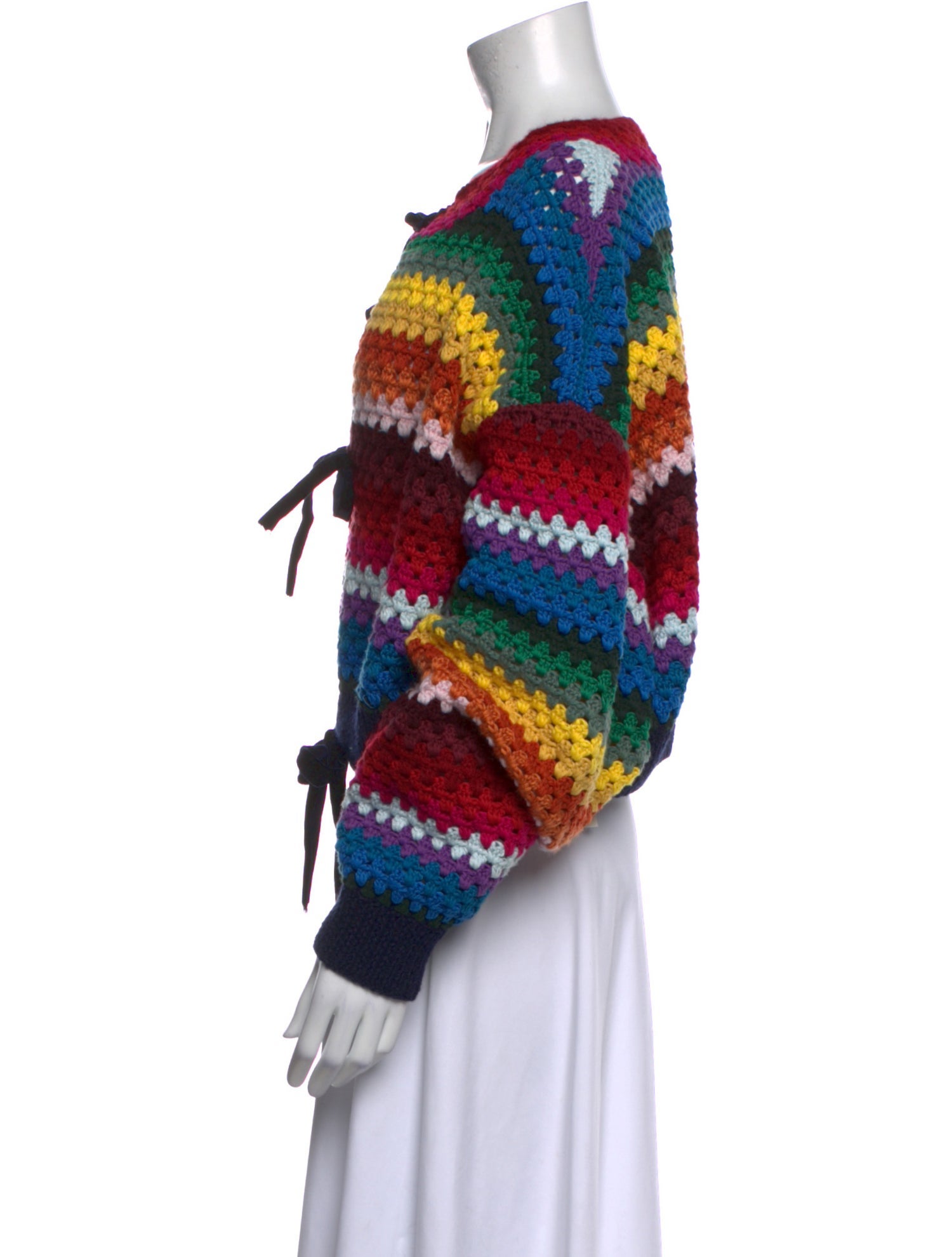 Jonathan Cohen Striped Crew Neck Sweater