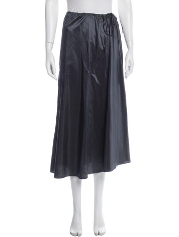 Pre-owned Jonathan Cohen Silk Midi Length Skirt In Blue