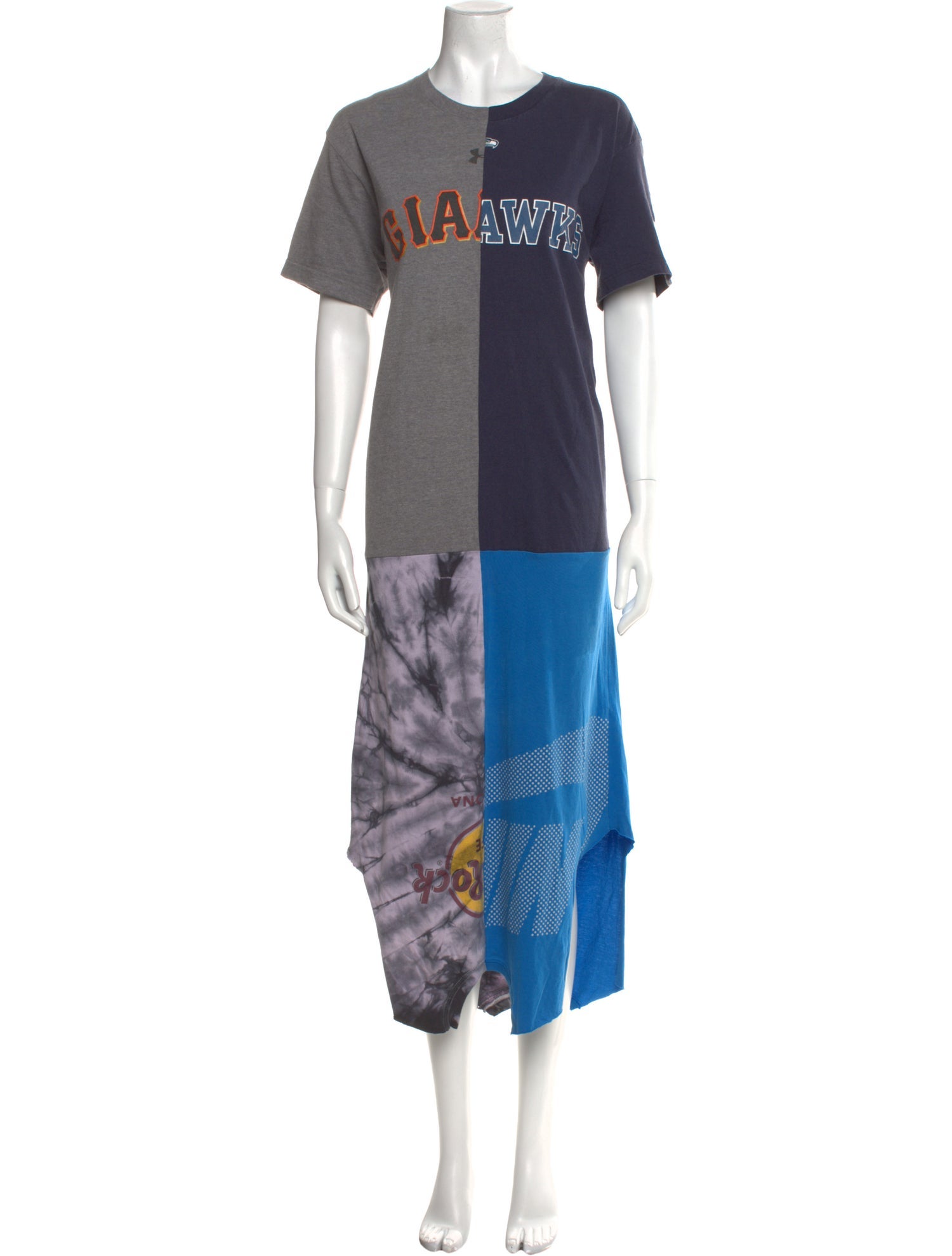 Conner Ives Colorblock Pattern Long Dress