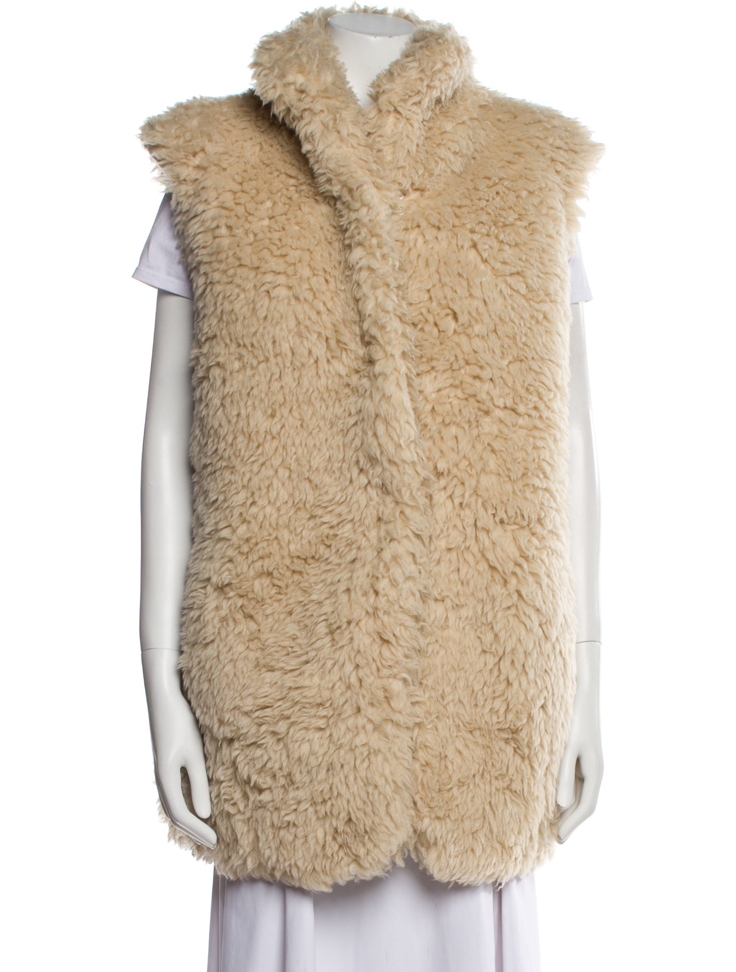 Conner Ives Wool Faux Fur Coat
