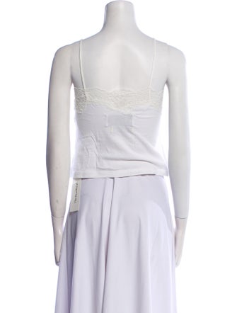 Conner Ives Graphic Print Scoop Neck Crop Top