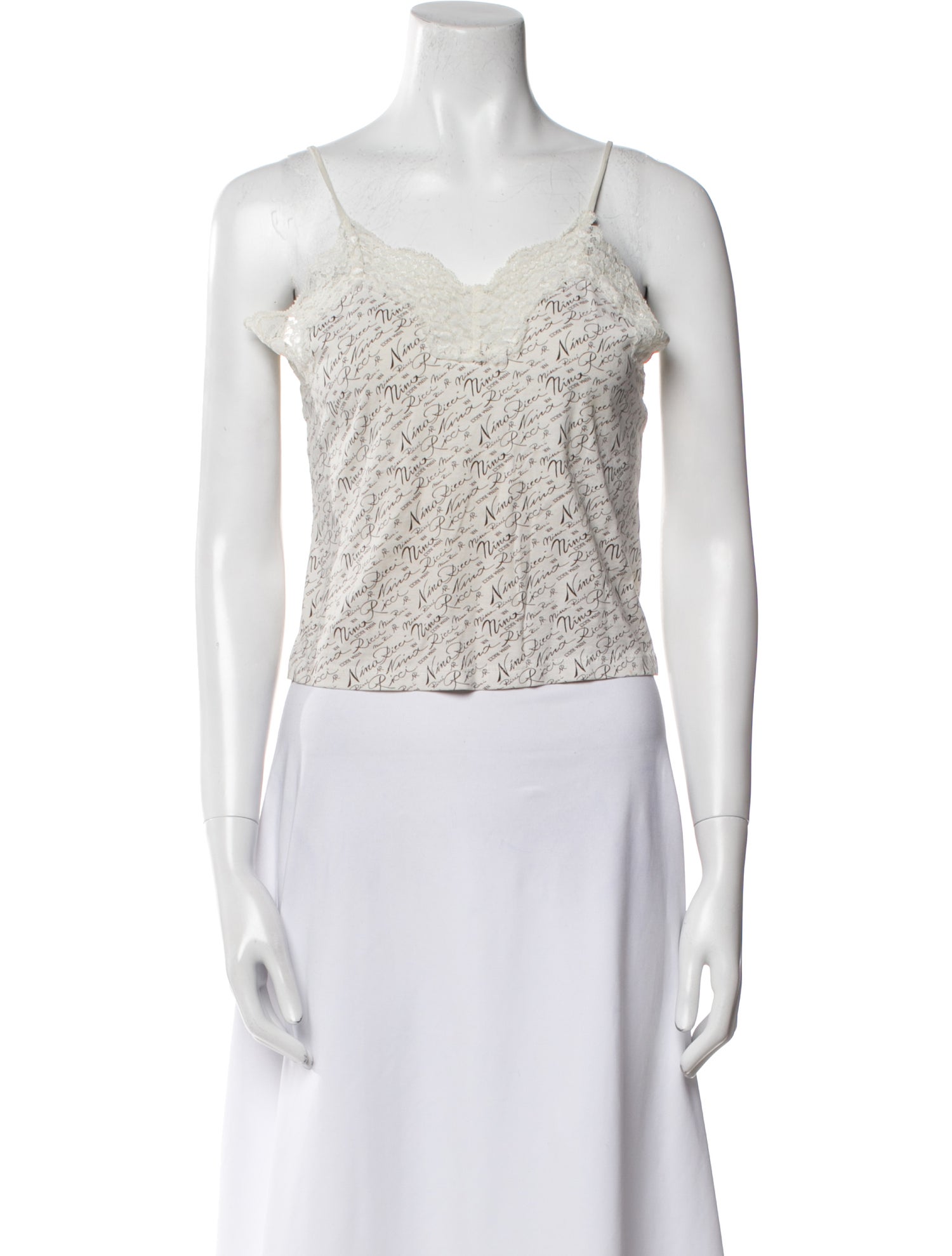 Conner Ives Printed V-Neck Crop Top