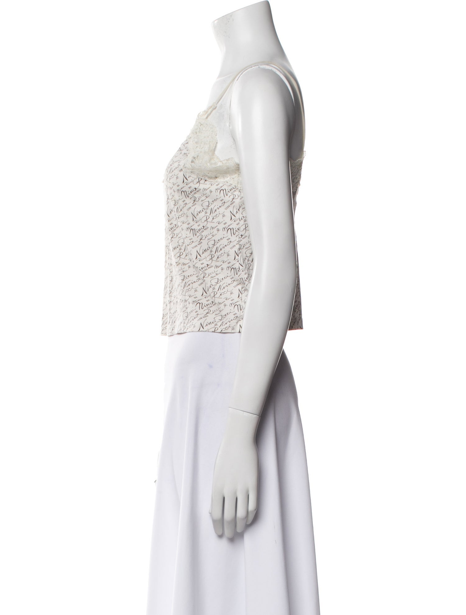 Conner Ives Printed V-Neck Crop Top