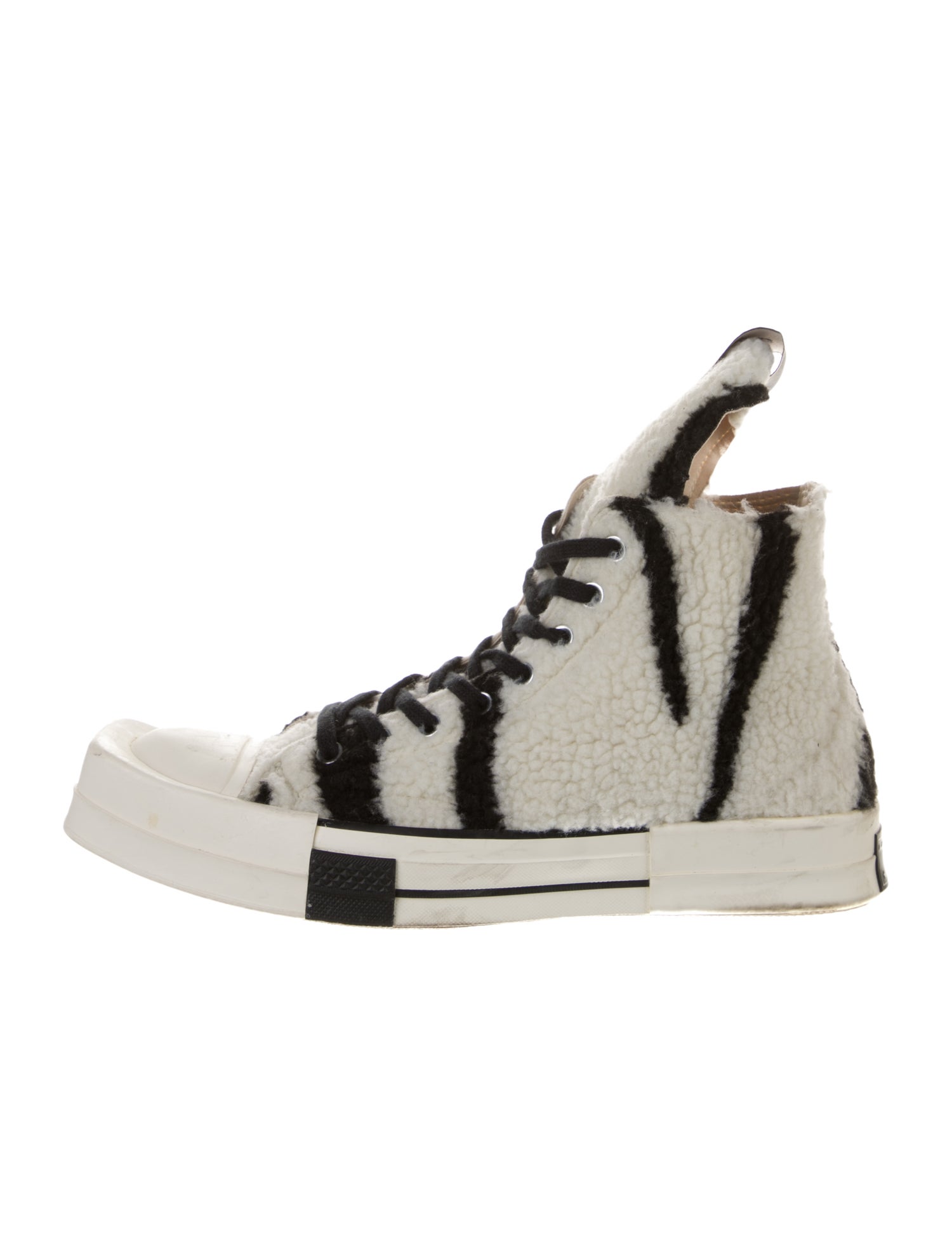 Converse x DRKSHDW Shearling Animal Print Sneakers