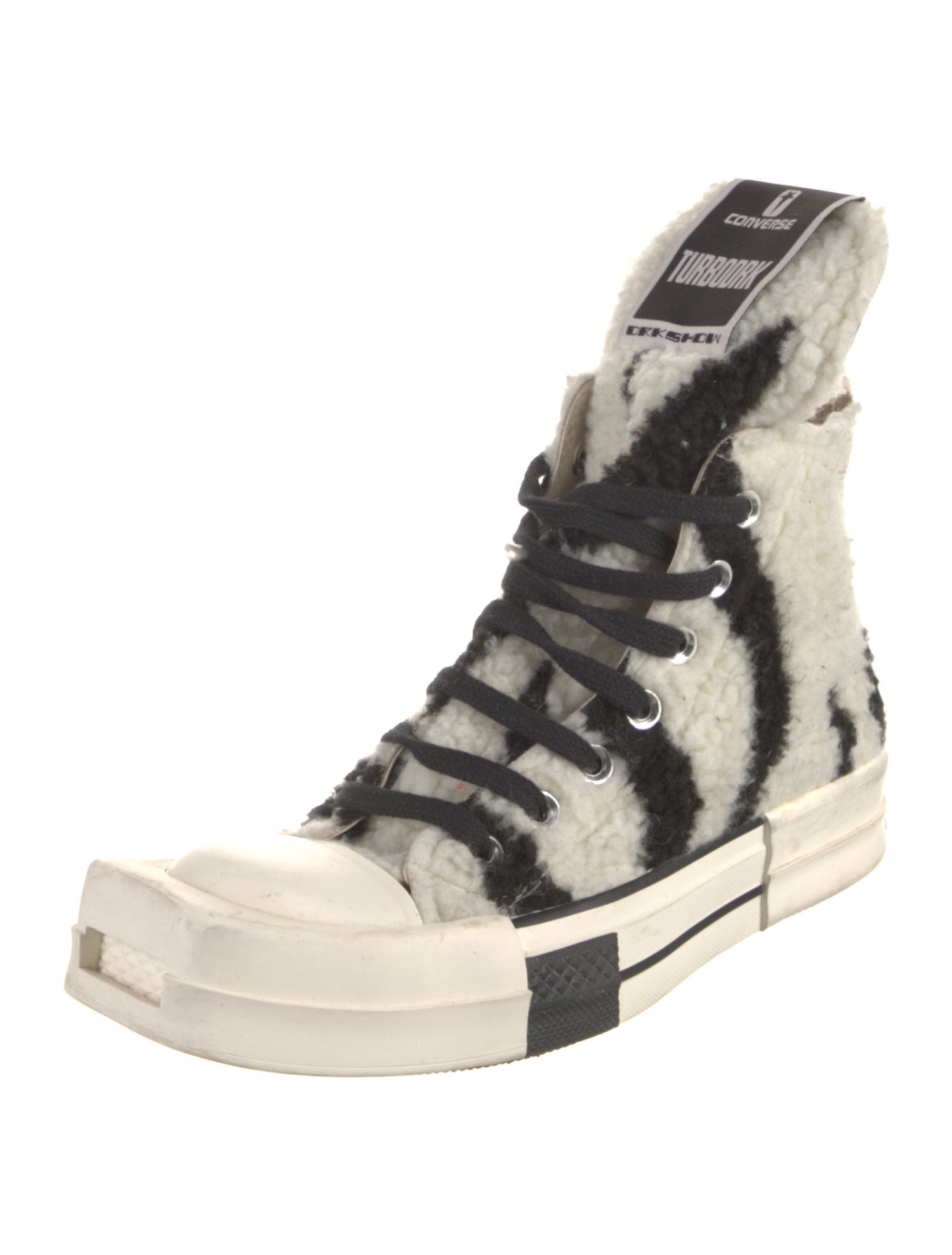 Converse x DRKSHDW Shearling Animal Print Athletic Sneakers