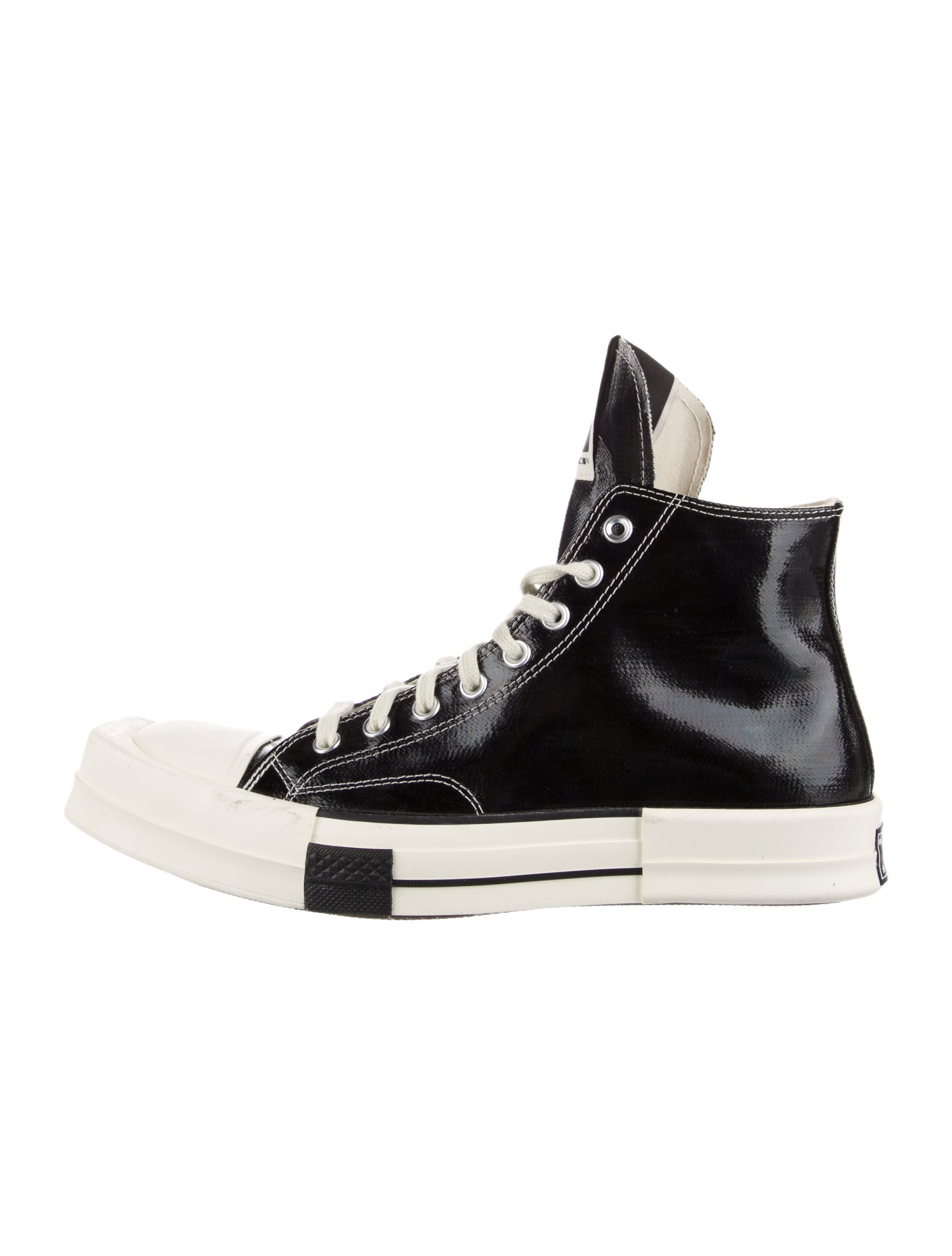 Converse x DRKSHDW Patent Leather Colorblock Pattern Sneakers