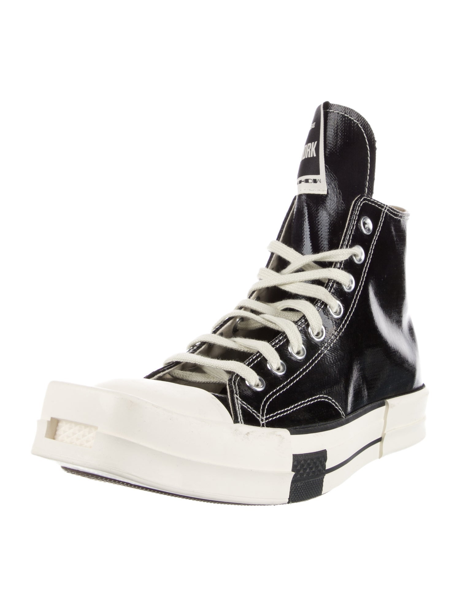 Converse x DRKSHDW Patent Leather Colorblock Pattern Sneakers
