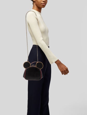 Coach x Disney Mickey Mouse x Keith Haring Leather Top Handle Bag