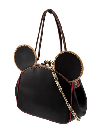 Coach x Disney Mickey Mouse x Keith Haring Leather Top Handle Bag