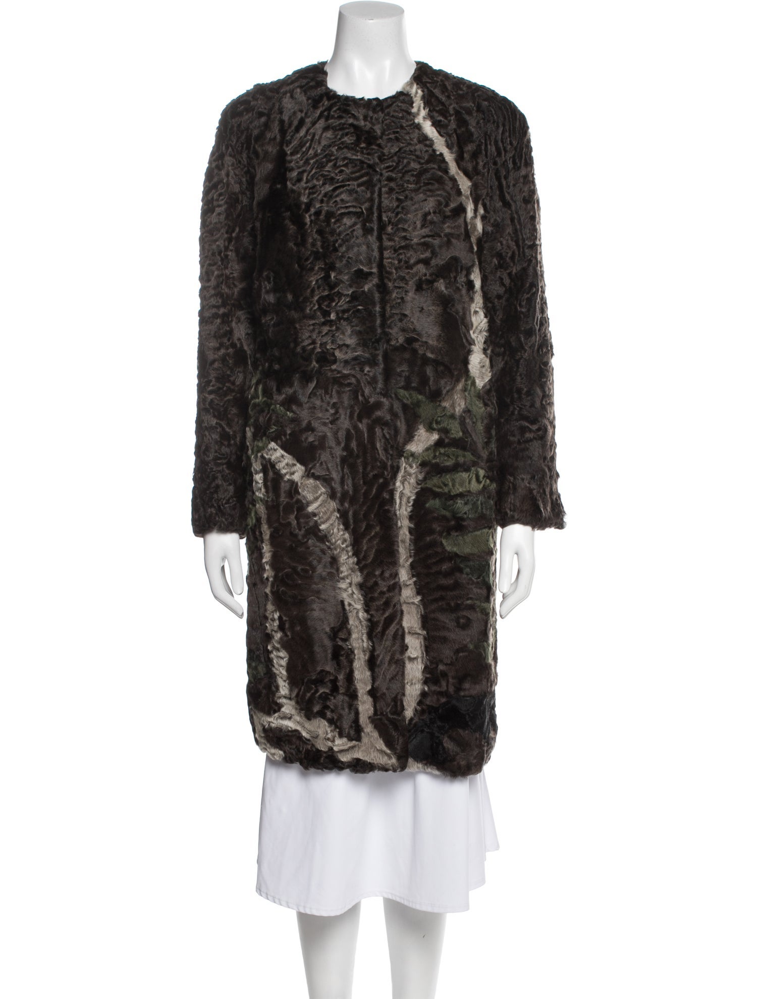 Color Temperature Fur Animal Print Fur Coat