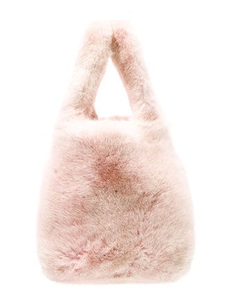 Color Temperature Faux Fur Top Handle Bag