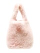 Color Temperature Faux Fur Top Handle Bag