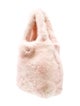 Color Temperature Faux Fur Top Handle Bag