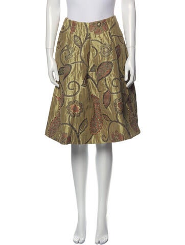 Roberto Collina Skirts Floral Print Knee-Length Skirt XS