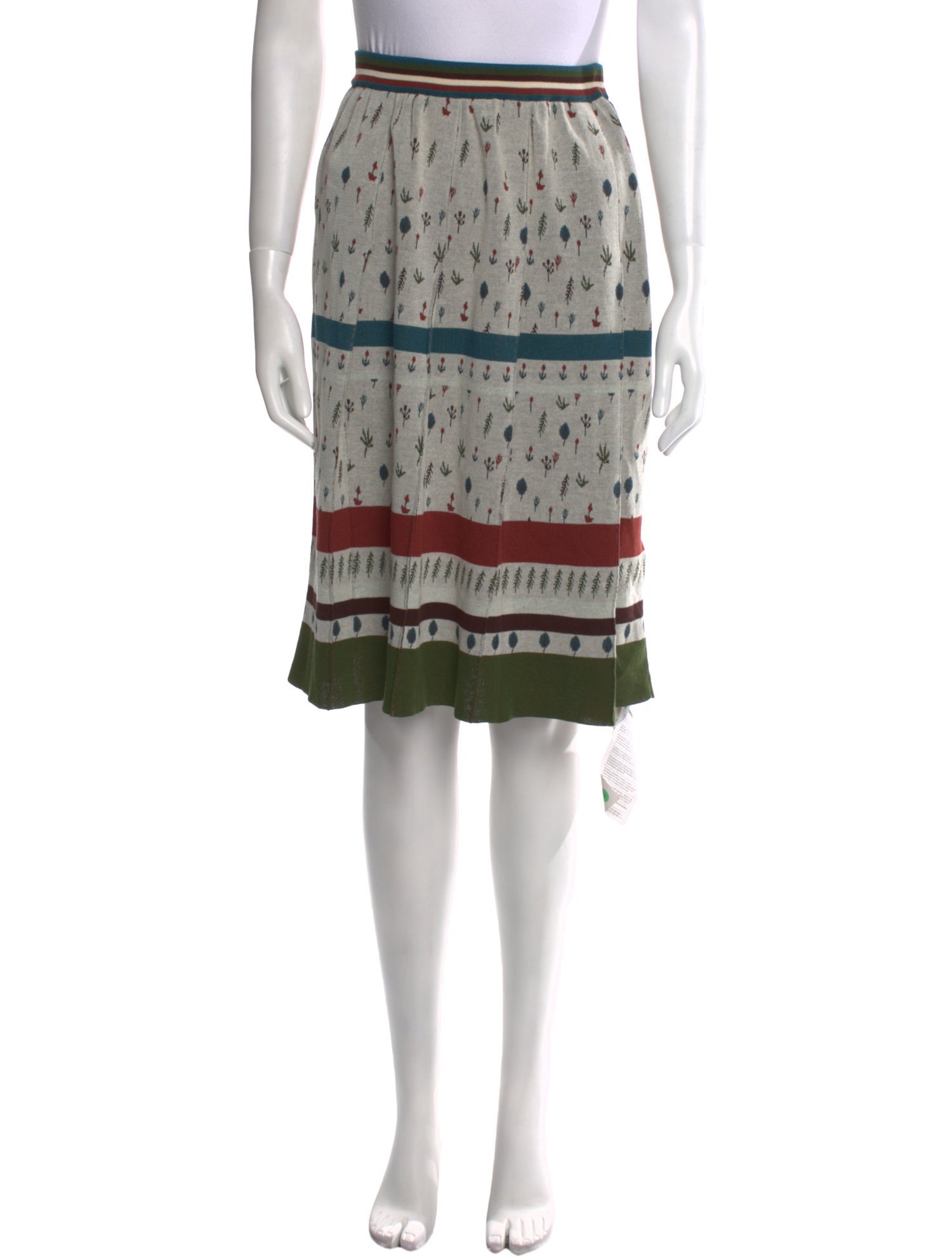 Roberto Collina Printed Knee-Length Skirt