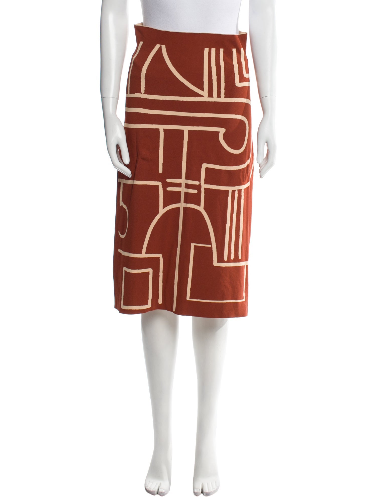 Roberto Collina Printed Knee-Length Skirt