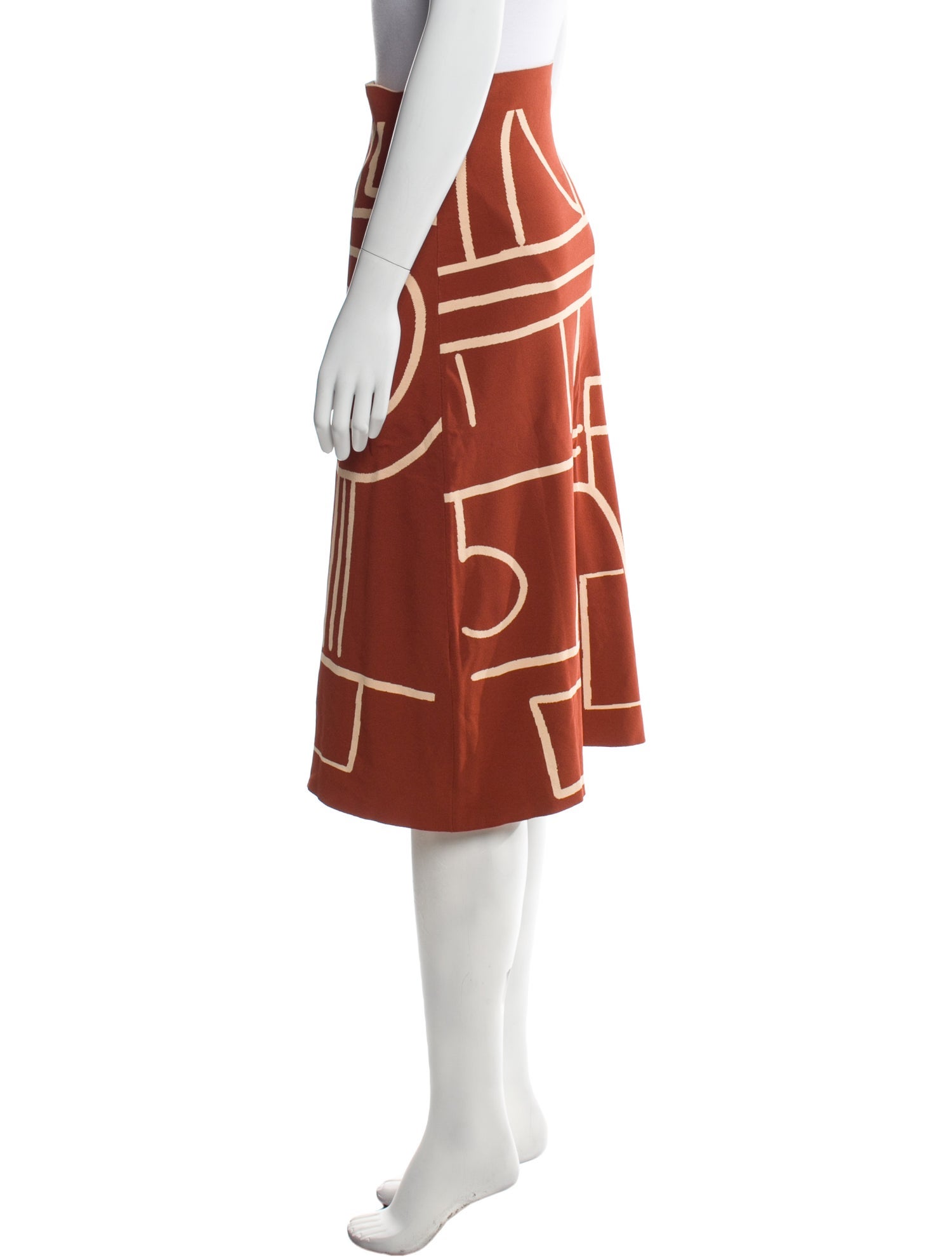 Roberto Collina Printed Knee-Length Skirt