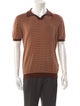 Roberto Collina Striped V-Neck Polo Shirt
