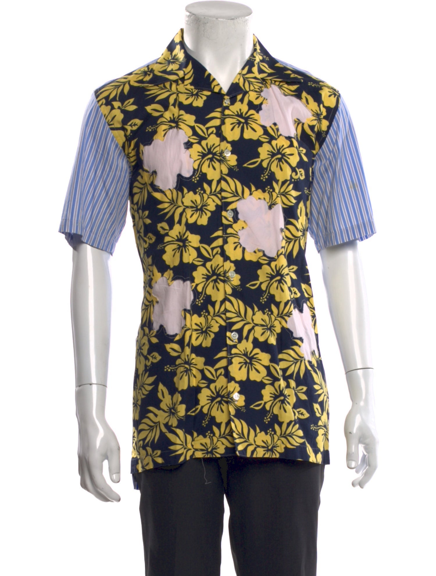 Comme des Garcons Homme Plus x George Cox Floral Print Short Sleeve Shirt