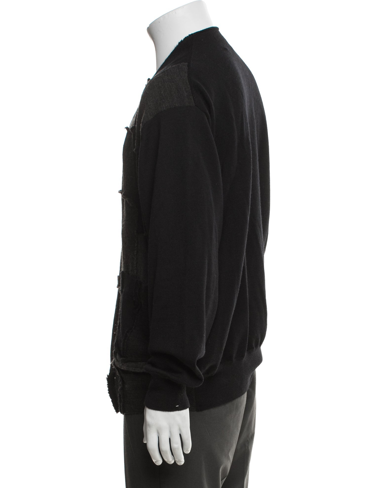 Comme des Garcons Homme Plus x George Cox Wool Colorblock Pattern Cardigan