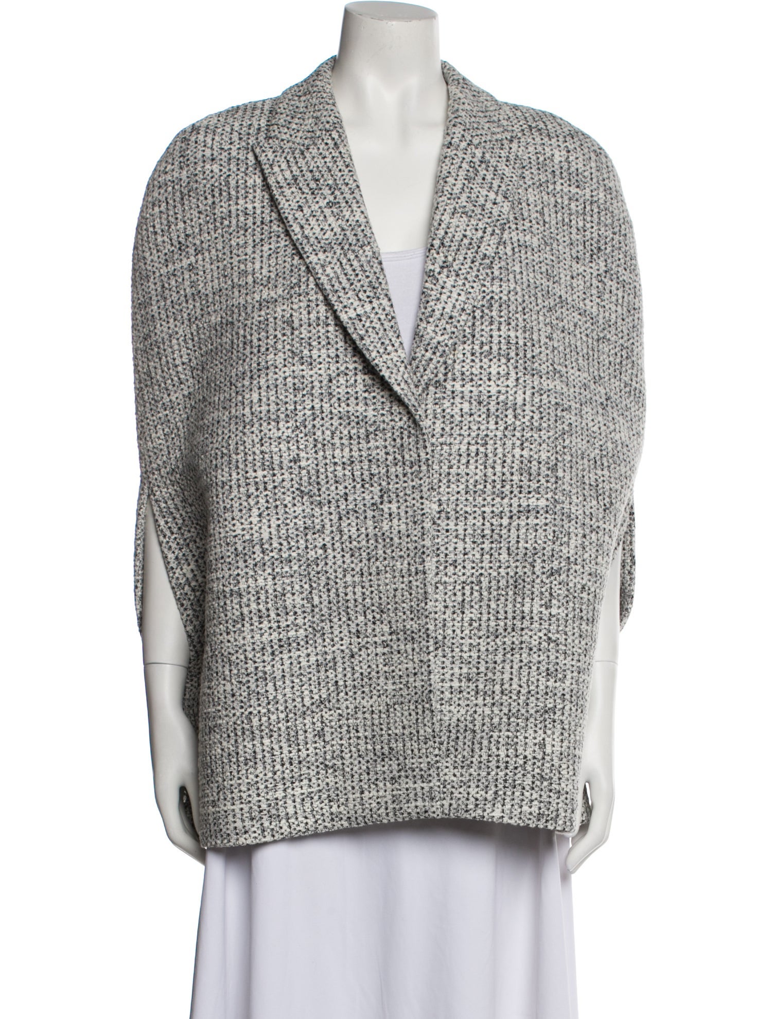 Coperni Tweed Patterned Cape