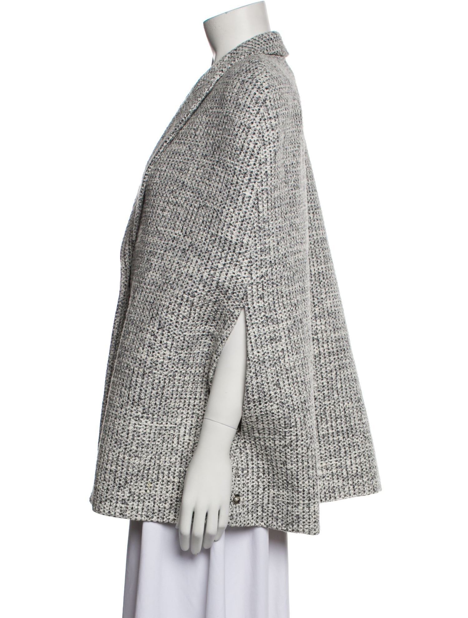 Coperni Tweed Patterned Cape