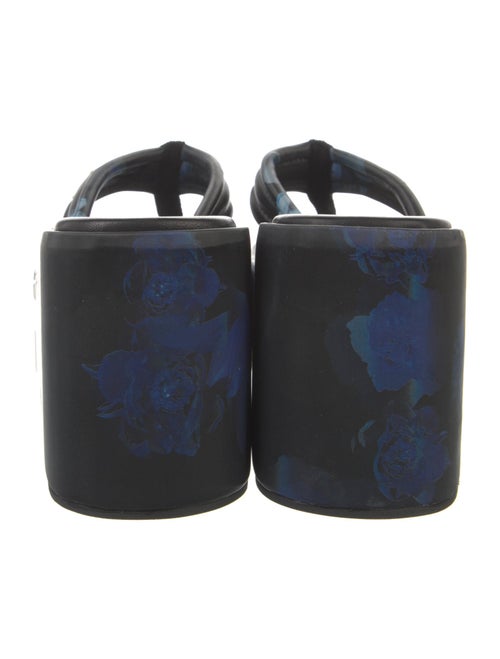 Coperni Leather Floral Print Flip Flops