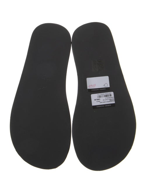 Coperni Leather Floral Print Flip Flops