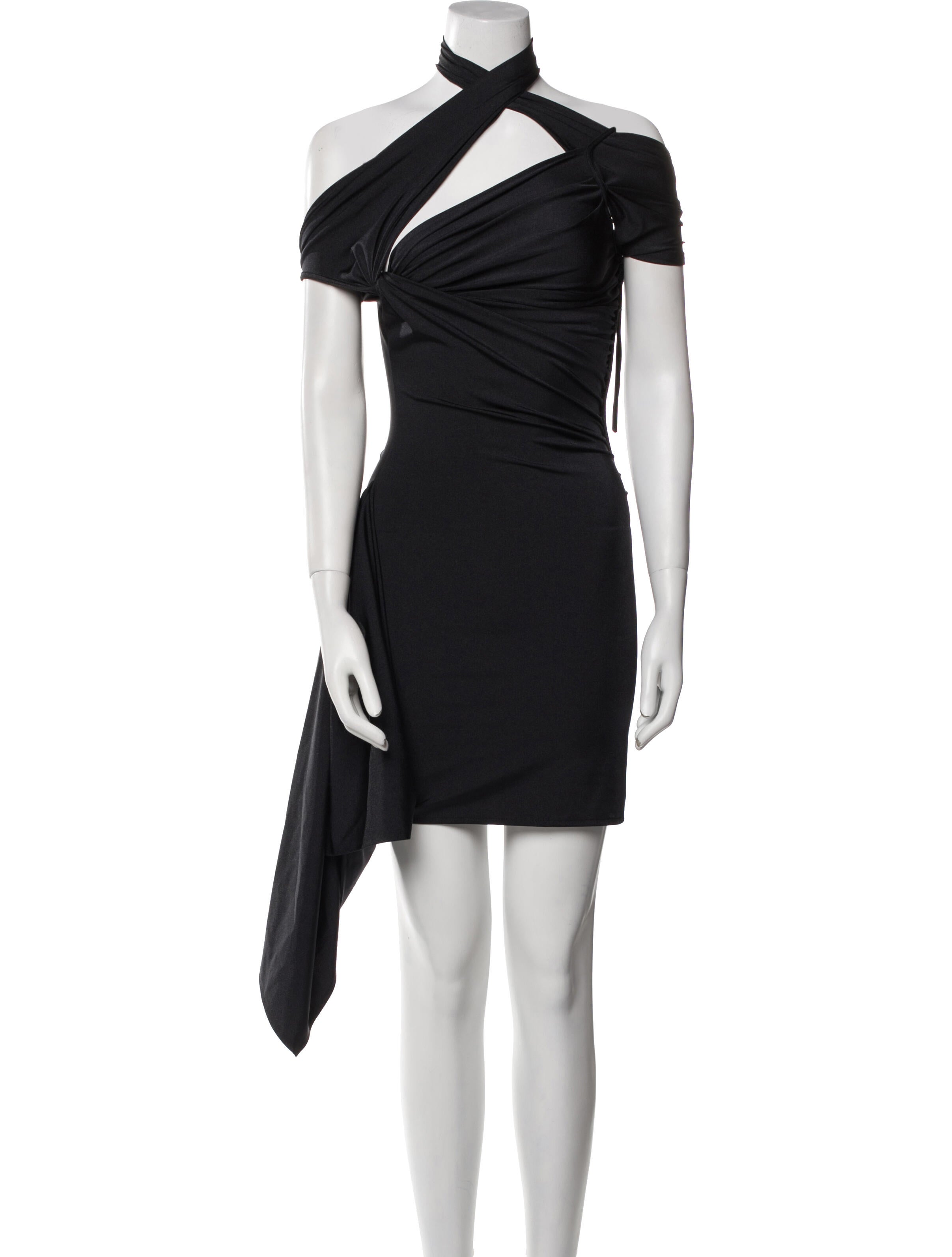 Coperni Mock Neck Knee-Length Dress