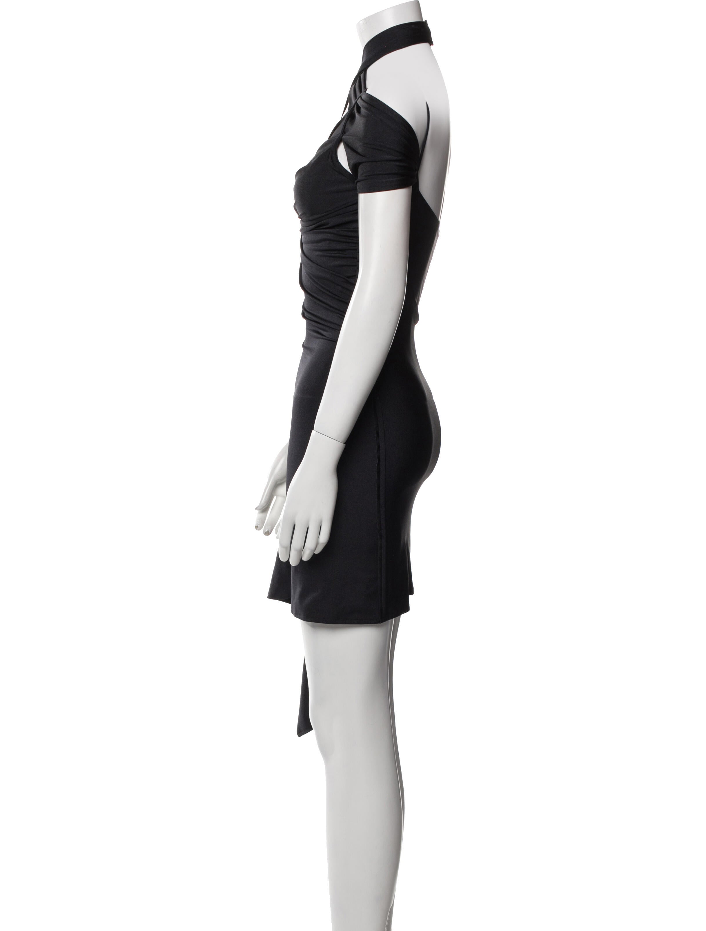 Coperni Mock Neck Knee-Length Dress
