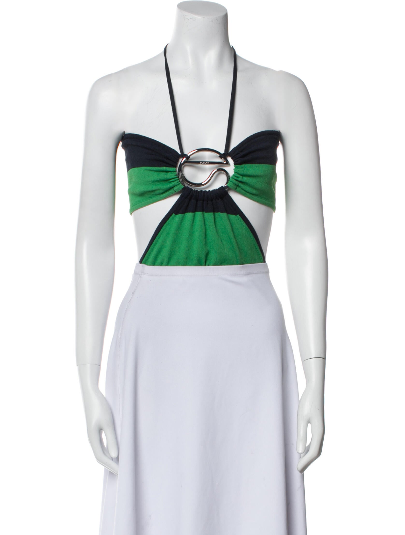 Coperni Halterneck Sleeveless Crop Top