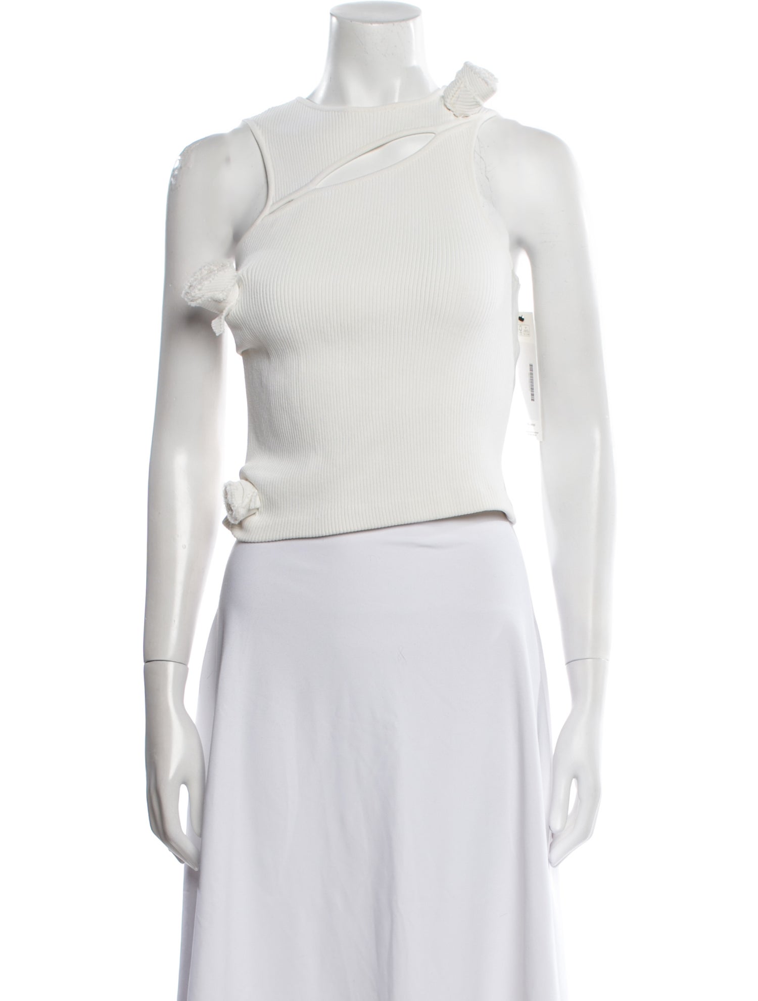 Coperni One-Shoulder Sleeveless Crop Top