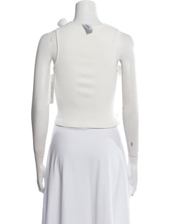 Coperni One-Shoulder Sleeveless Crop Top