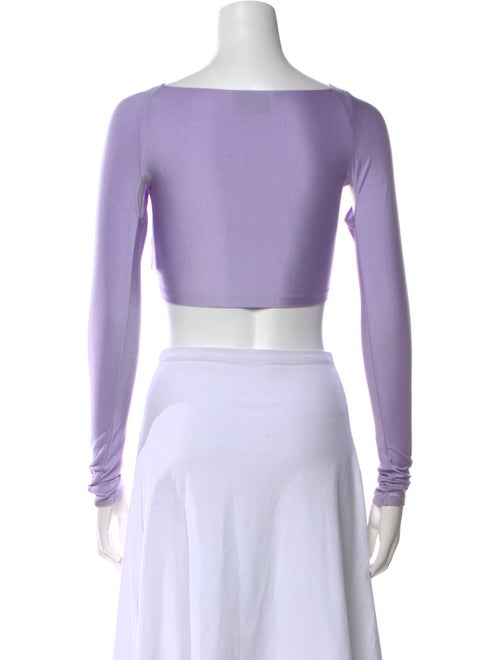 Coperni Off-The-Shoulder Long Sleeve Crop Top