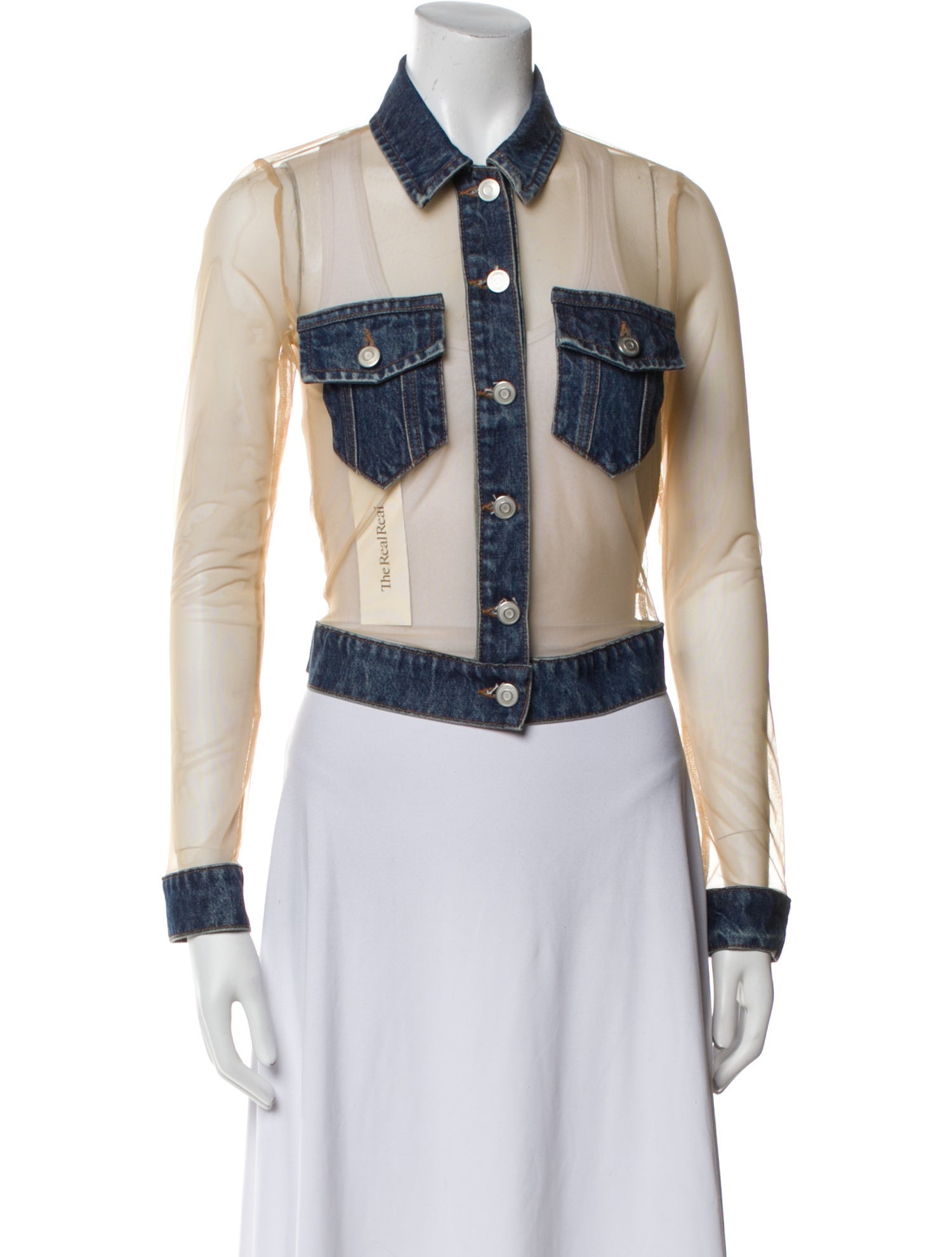 Coperni Wool Colorblock Pattern Denim Jacket w/ Tags