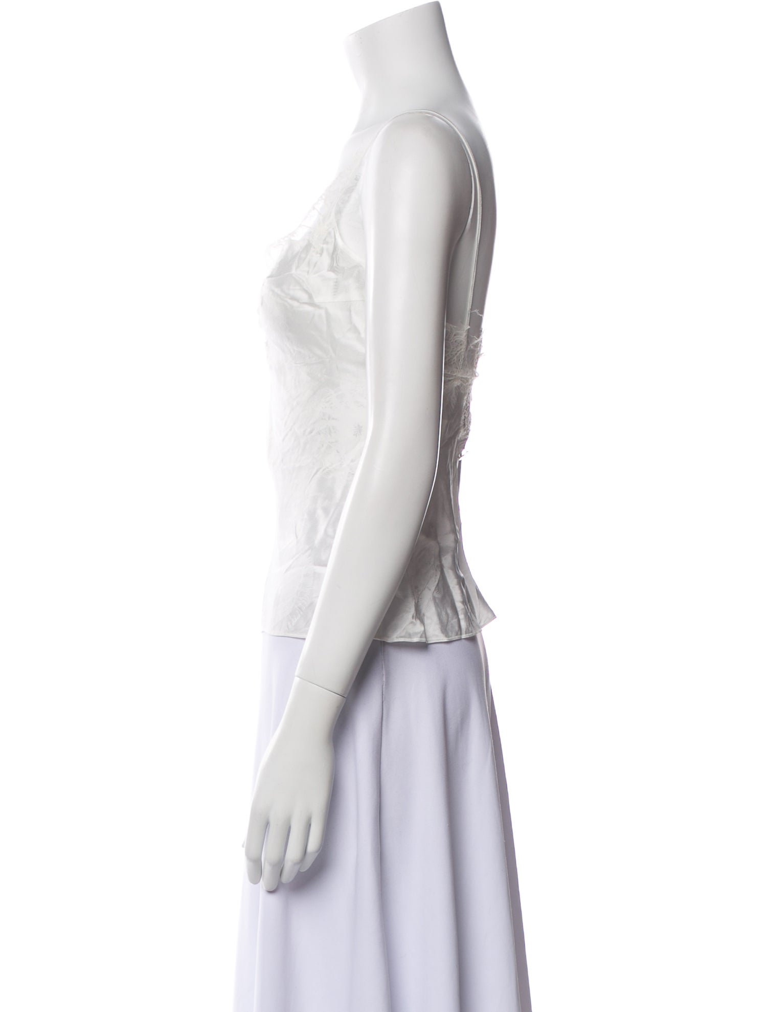 Coperni Square Neckline Sleeveless Crop Top