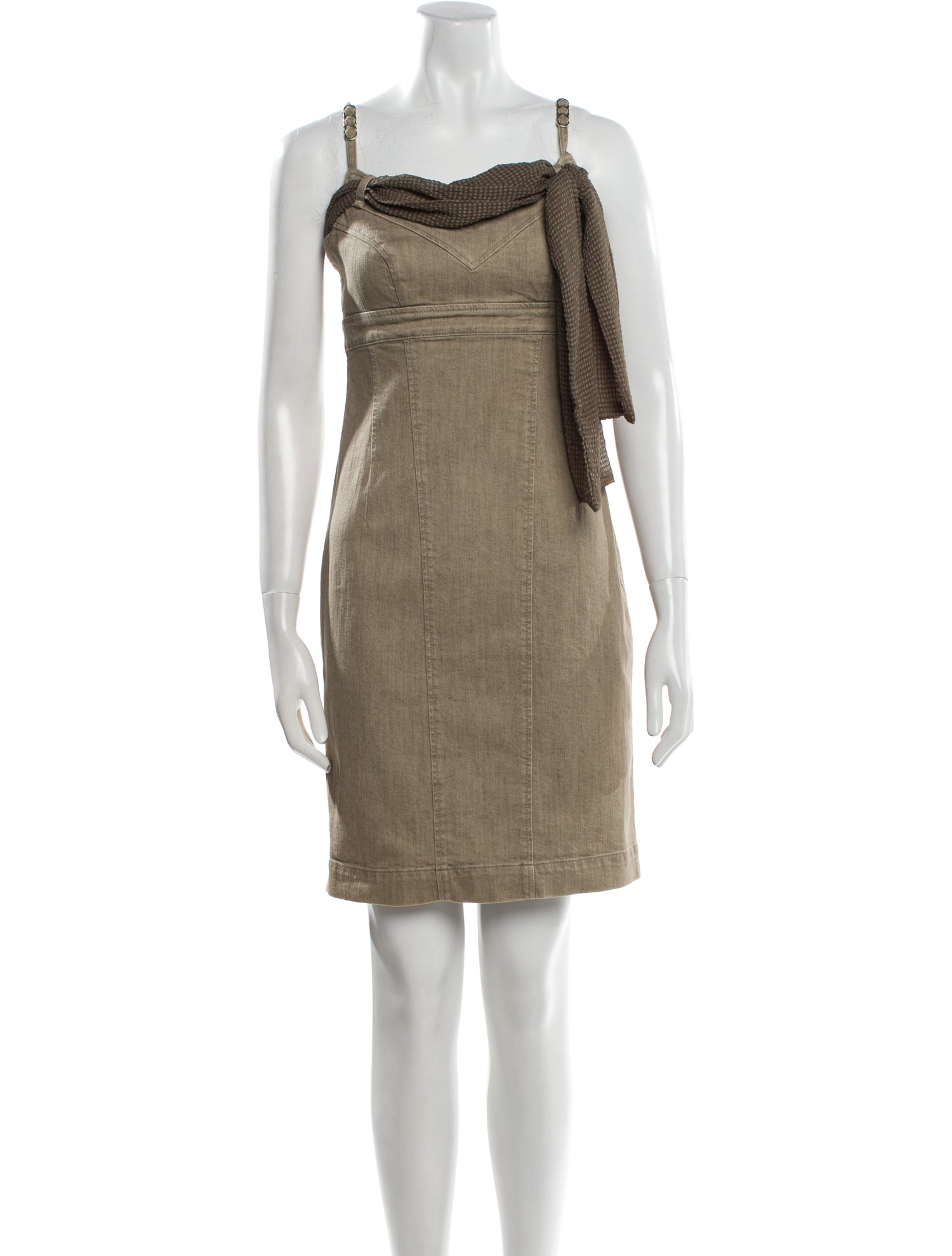 Coperni Square Neckline Mini Dress