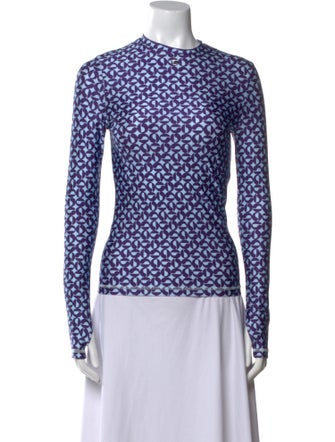 Coperni Printed Mock Neck Top