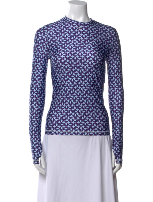 Coperni Printed Mock Neck Top