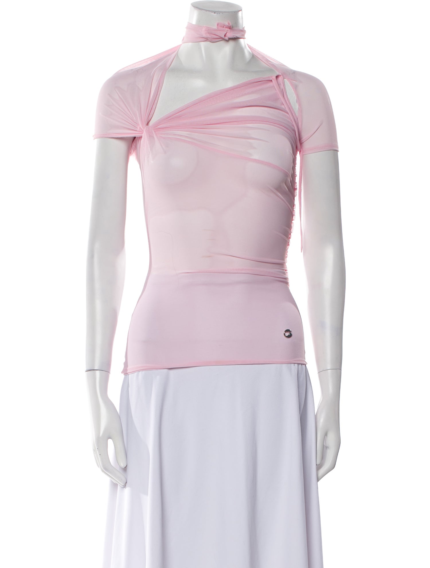 Coperni Asymmetrical Short Sleeve Top