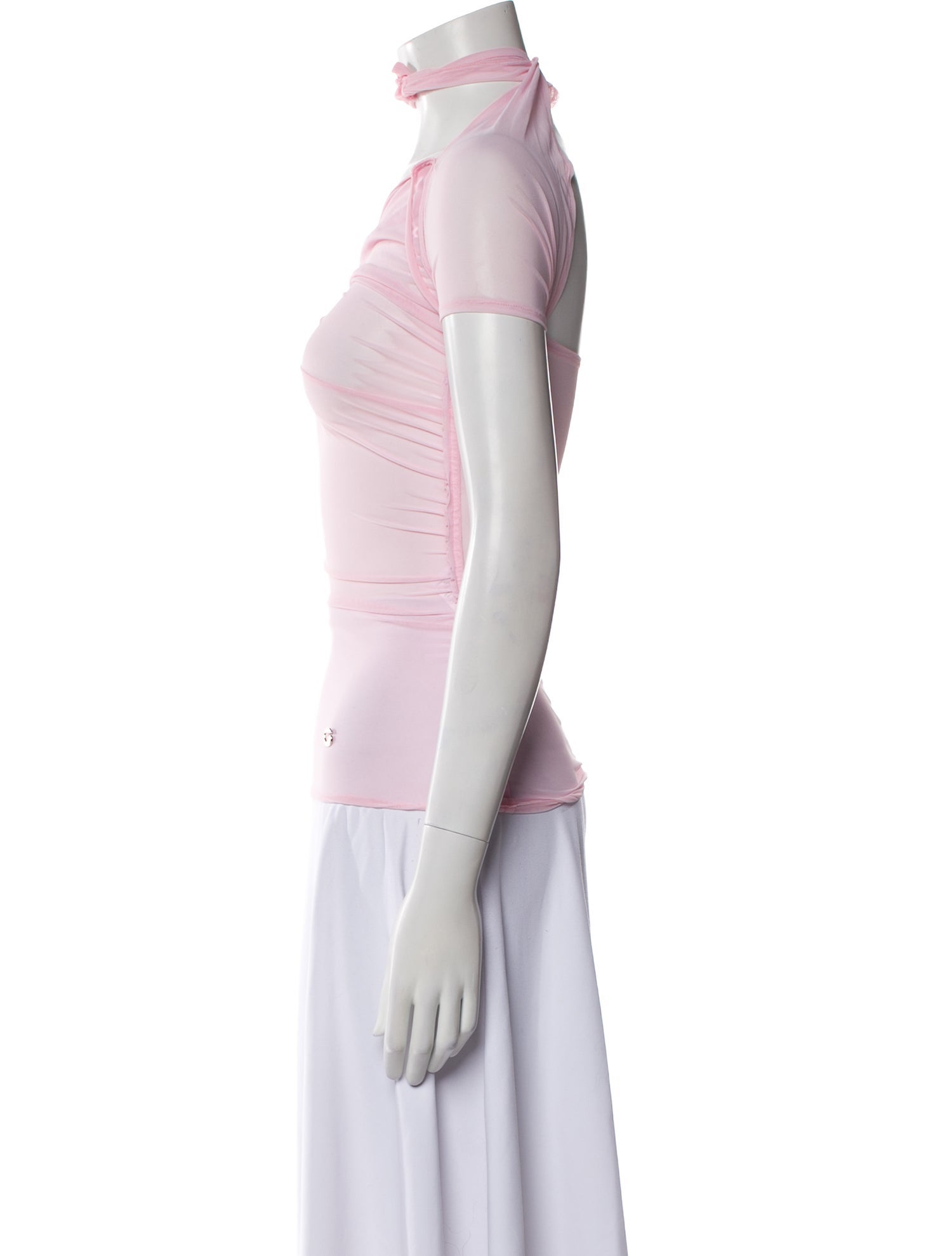 Coperni Asymmetrical Short Sleeve Top