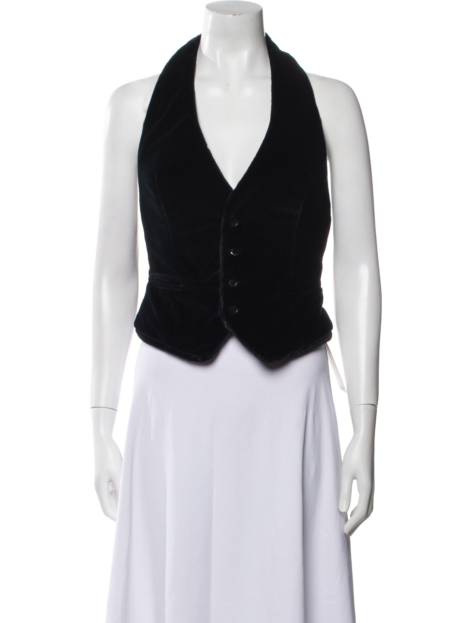 Coperni Halterneck Sleeveless Crop Top