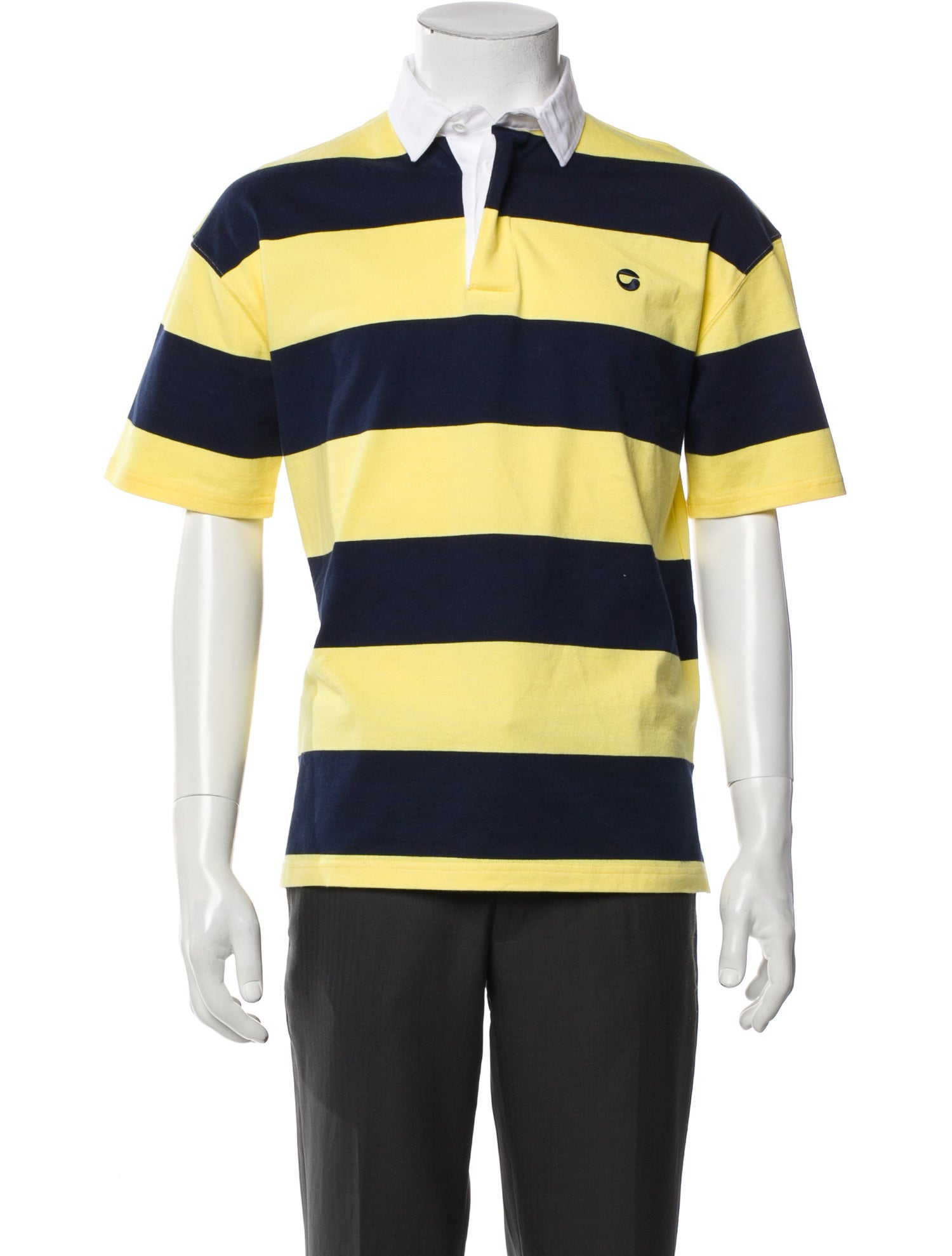 Coperni Striped V-Neck Polo Shirt