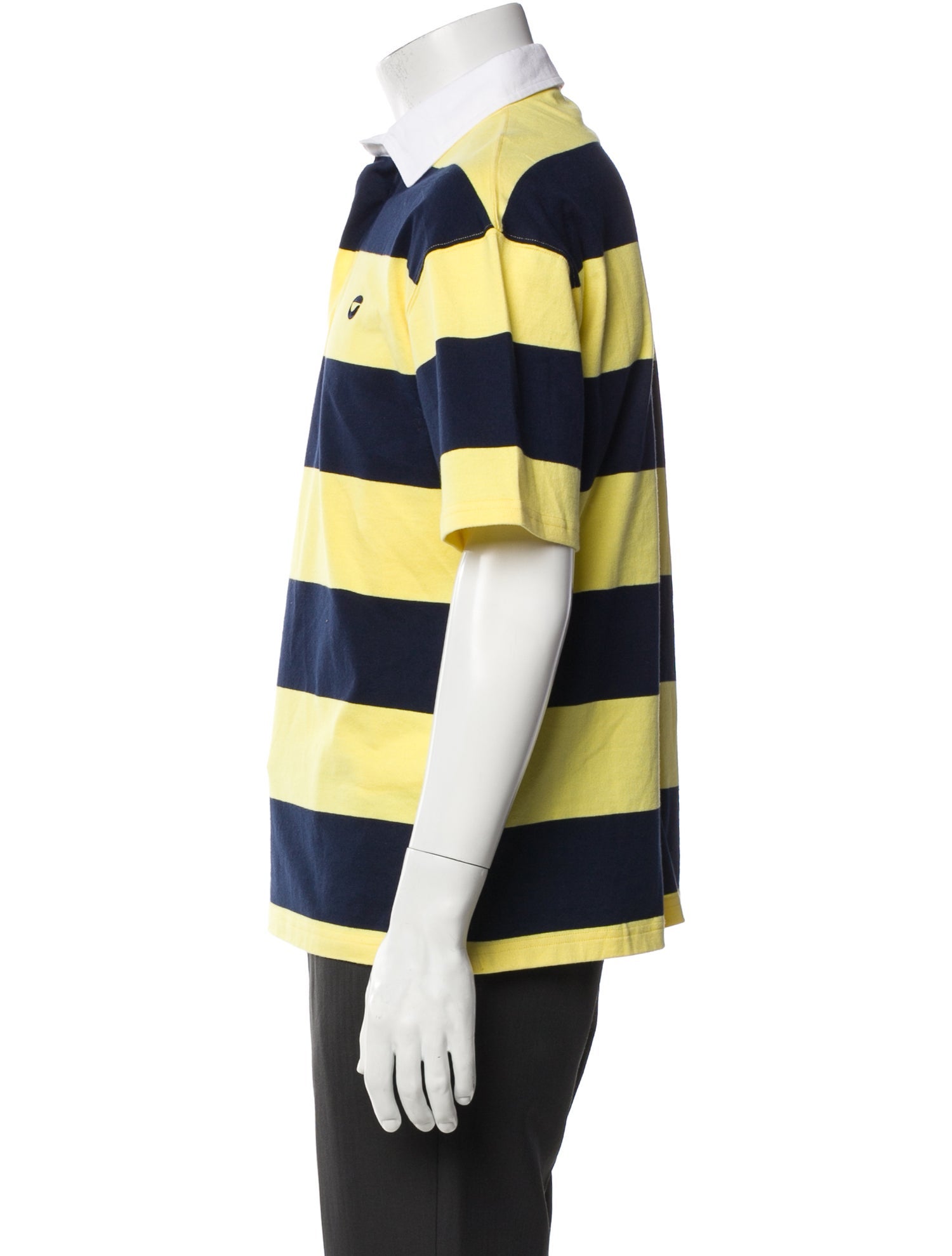 Coperni Striped V-Neck Polo Shirt
